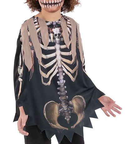 Smiffys Udklædning - Voodoo Witch Doctor Poncho - Brun/Sort