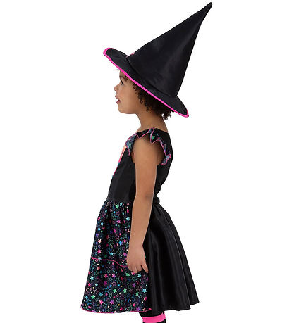 Smiffys Udklædning - Neon Star Witch - Rosa/Sort