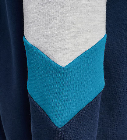 Hummel Hættetrøje - hmlJR - m. Lynlås - Dress Blues