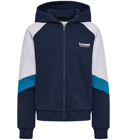 Hummel Hættetrøje - hmlJR - m. Lynlås - Dress Blues