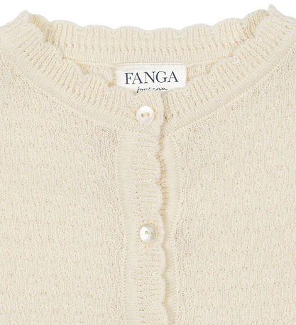 Fanga Fontana Cardigan - Strik - Venti Pointelle - Antique White