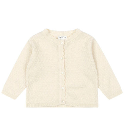Fanga Fontana Cardigan - Strik - Venti Pointelle - Antique White
