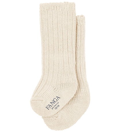 Fanga Fontana Strømper - Uld - Strik - Lana - Off White Melange
