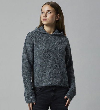 LMTD Bluse - Strik - NlfNulo - Dark Grey Melange