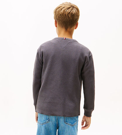 Tommy Hilfiger Bluse - Strik - Washed BlackGREY