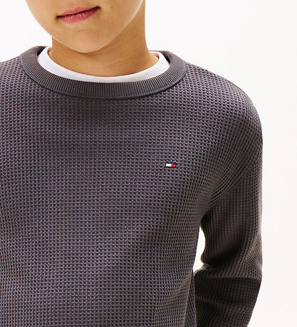 Tommy Hilfiger Bluse - Strik - Washed BlackGREY