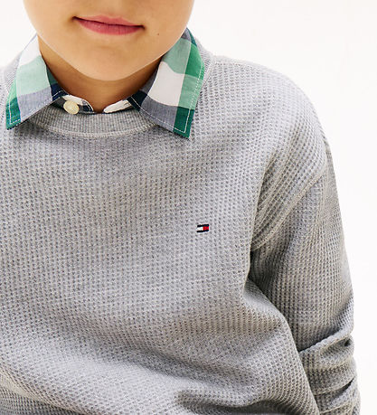 Tommy Hilfiger Bluse - Strik - Light Grey HeatherGREY