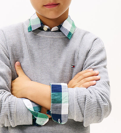 Tommy Hilfiger Bluse - Strik - Light Grey HeatherGREY