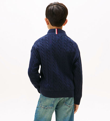 Tommy Hilfiger Ziptrøje - Dark Night NavyBLUE