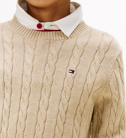 Tommy Hilfiger Bluse - Strik - Malted Milk HeatherBROWN