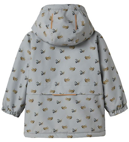 Lil Atelier Vinterjakke - NmmLasnow10 - Ultimate Grey/Airplanes
