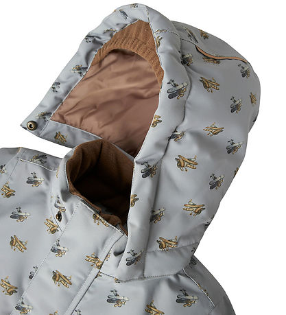 Lil Atelier Vinterjakke - NmmLasnow10 - Ultimate Grey/Airplanes