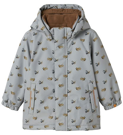 Lil Atelier Vinterjakke - NmmLasnow10 - Ultimate Grey/Airplanes