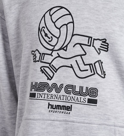 Hummel Hættetrøje - HmlJR - Headball - Light Grey Melange