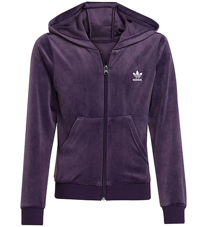 adidas Originals Cardigan - Velour - Aurplu/White
