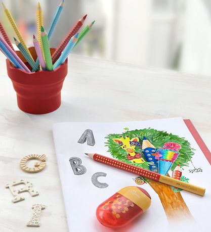 Faber-Castell Kop Til Vand/Pensel - Click&Go - Rød