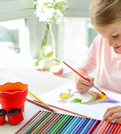 Faber-Castell Kop Til Vand/Pensel - Click&Go - Rød