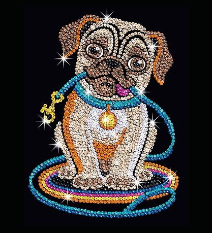 Sequin Art Pailletbillede - Lily - Mops