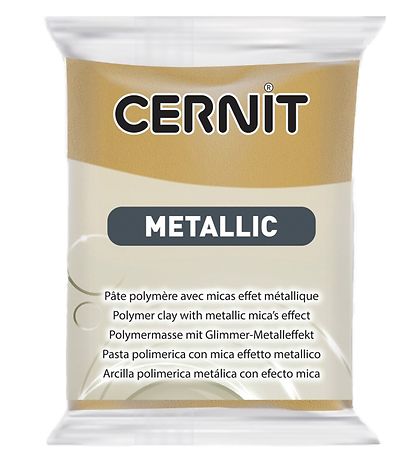 Cernit Polymer Ler - Metallic - Mrk Guld