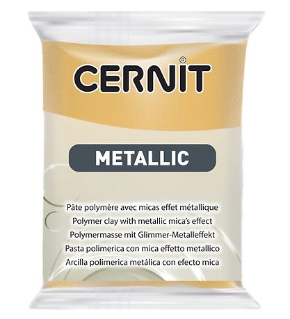 Cernit Polymer Ler - Metallic - Guld