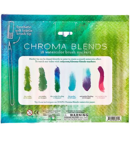 Ooly Vandfarver - Chroma Blends - 18 stk