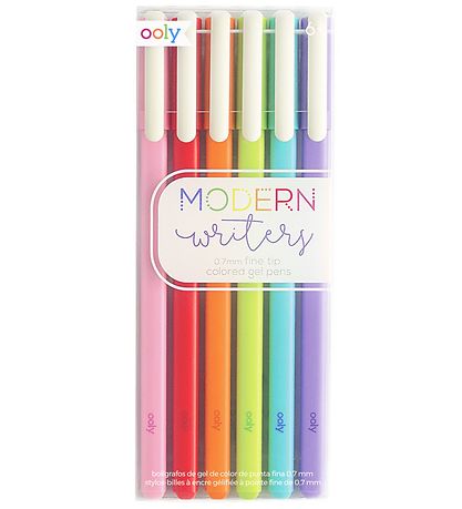 Ooly Farvekuglepen - Modern Writers - 6 stk - Multifarvet