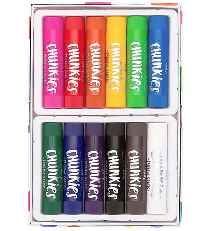 Ooly Jumbo Tuscher - Chunkies Paint Sticks - 12 stk - Multifarve