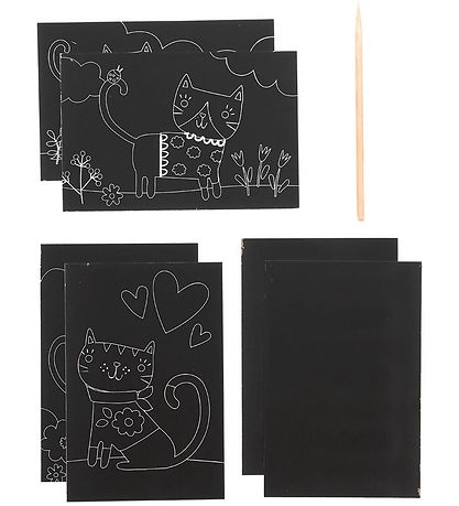 Ooly Scratch and Scribble Mini Sæt - Cutie Cats