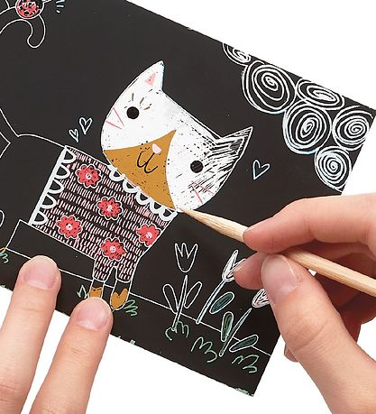 Ooly Scratch and Scribble Mini Sæt - Cutie Cats