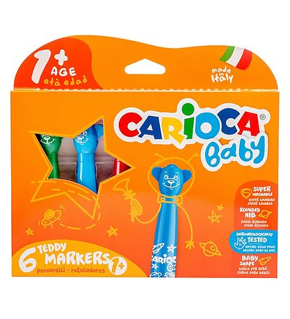 Carioca Baby Tuscher - 6 stk - Multifarvet