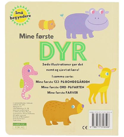 Karrusel Forlag Bog - Sm Begyndere - Mine Frste Dyr - Dansk