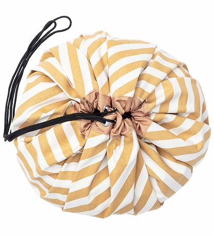 Play&Go Legetøjstæppe - Ø140 cm - Stripes Mustard