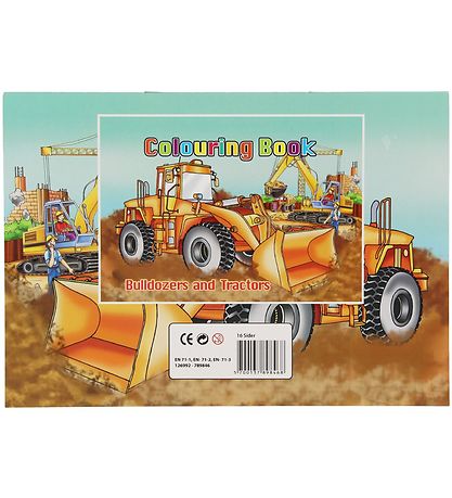 Malebog - Bulldozers & Tractors Colouring Book - 16 Sider