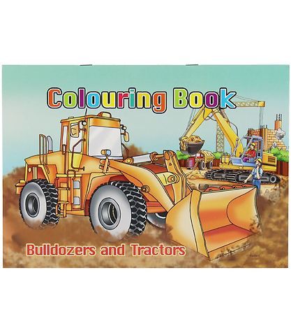 Malebog - Bulldozers & Tractors Colouring Book - 16 Sider