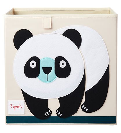 3 Sprouts Opbevaringskasse - 33x33x33 cm - Panda