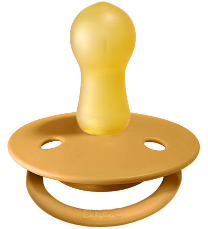 BIBS De Lux Sutter - Str. 2 - 2-pak - Rund - Mustard/Petrol
