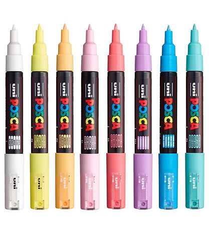 Posca Tuscher - PC-1M - 8 stk. - Afdmpede Farver