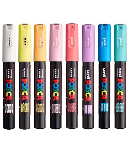 Posca Tuscher - PC-1M - 8 stk. - Afdmpede Farver