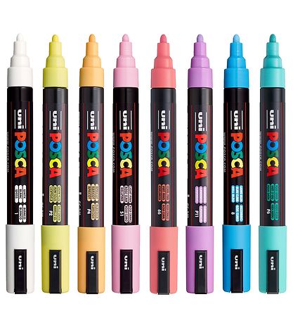 Posca Tuscher - PC-5M - 8 stk. - Afdmpede Farver