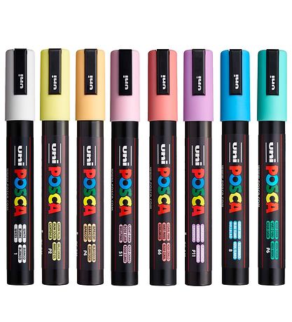 Posca Tuscher - PC-5M - 8 stk. - Afdmpede Farver