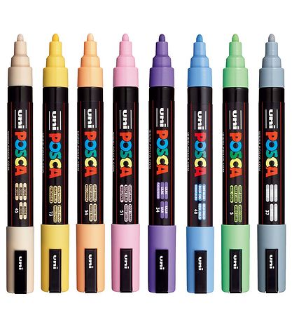 Posca Tuscher - PC-5M - 8 stk. - Pastelfarver