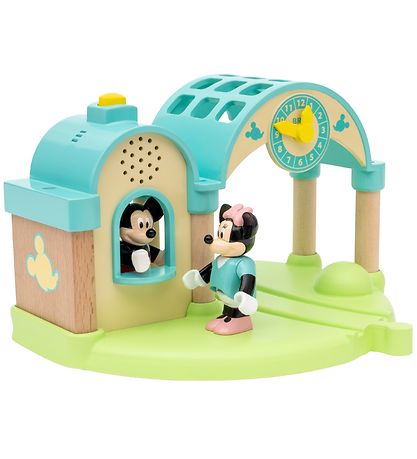 BRIO Togstation m. Mickey Mouse - 4 Dele - Lydoptager 32270