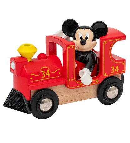 BRIO Togstation m. Mickey Mouse - 4 Dele - Lydoptager 32270
