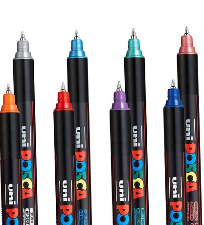 Posca Tuscher - PC-1MR - 16 stk. - Multifarvet Standard/Metallic