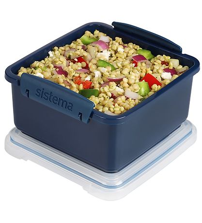 Sistema Madkasse m. Bestik - Lunch Plus Renew - 1,2 l - Navy