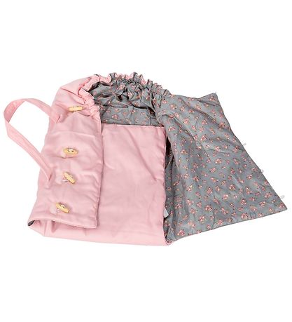 Mini Mommy Kørepose til Dukke - Deluxe Rosa/Grå