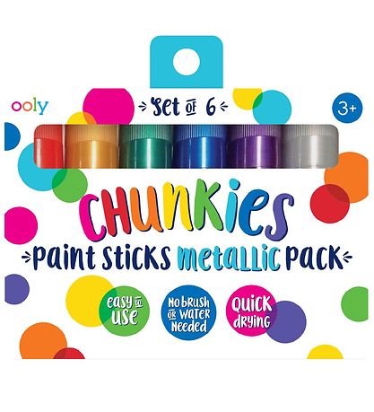 Ooly Jumbo Tuscher - Chunkies Paint Sticks - 6 stk - Metallic