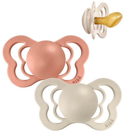 BIBS Couture Sutter - Str. 2 - 2-pak - Anatomisk - Vanilla/Peach
