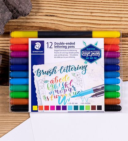 Staedtler Tuscher - 12 stk. - Dobbelt Lettering Pens