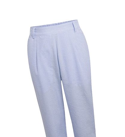 Grunt Bukser - Liv Check Pant - Light Blue